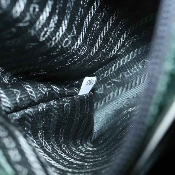 PRADA Hand Bag Nylon 2way Silver Gray Auth 89250 - Picture 12 of 16